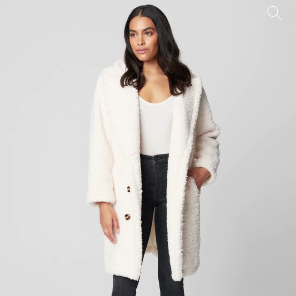BLANK NYC SEA SALT FAUX SHERPA COAT